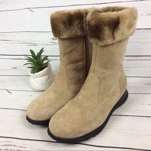 Boston Accent Sport Suede Boots, Size 8W